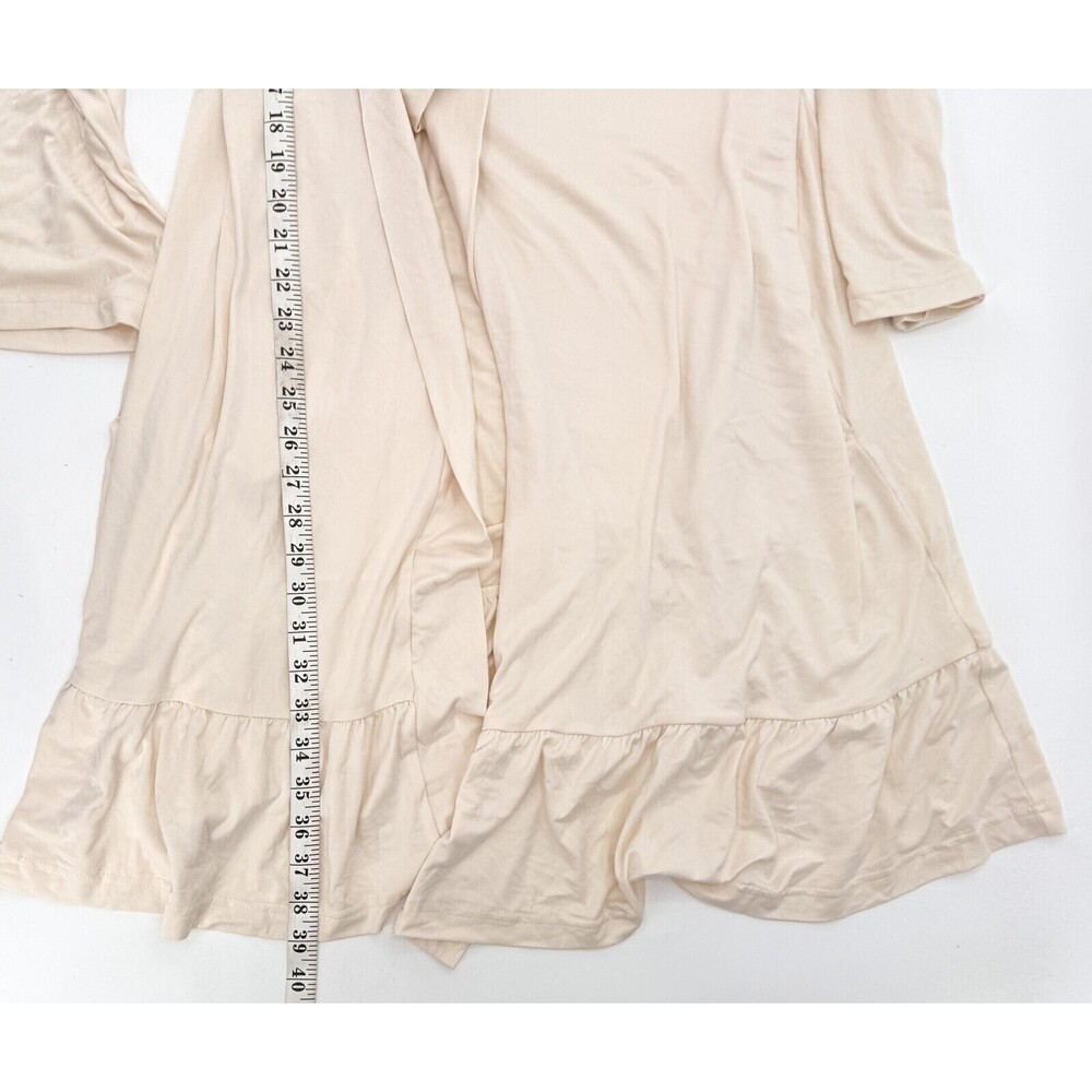 Berkshire Homewear Robe Womens 1X Long Duster Ruffle Hem Lounge Lightweight - Picture 4 of 12